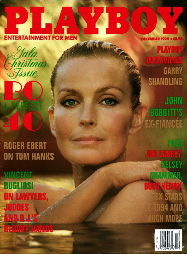 Bo Derek featured on the Playboy USA cover from December 1994