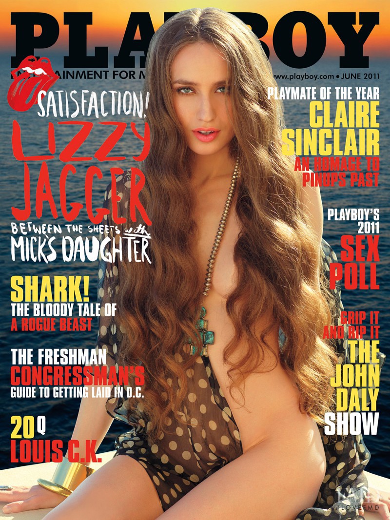 Lizzy Jagger featured on the Playboy USA cover from June 2011