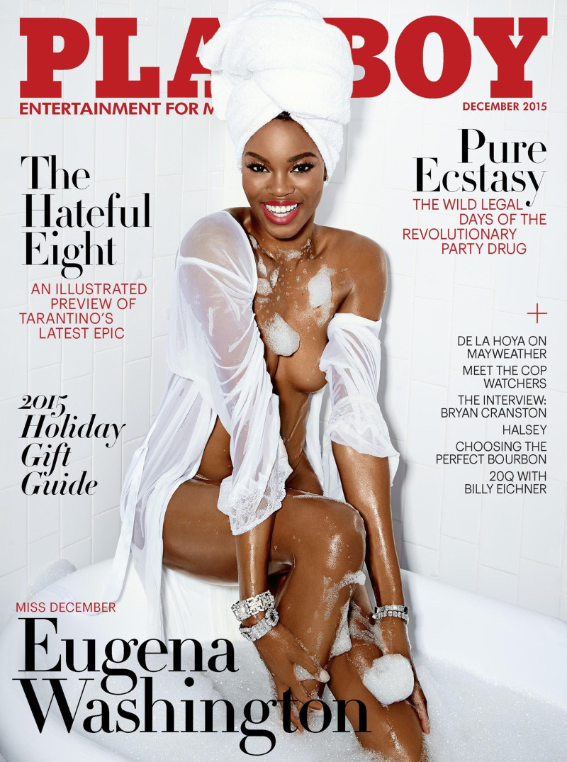 Eugena Washington featured on the Playboy USA cover from December 2015