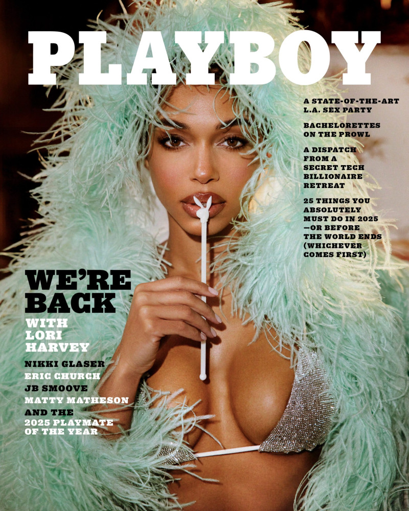 Lori Harvey featured on the Playboy USA cover from February 2025