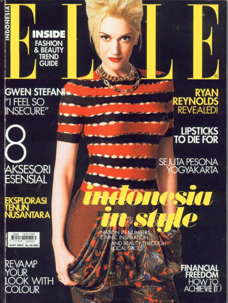 Gwen Stefani featured on the Elle Indonesia cover from August 2009