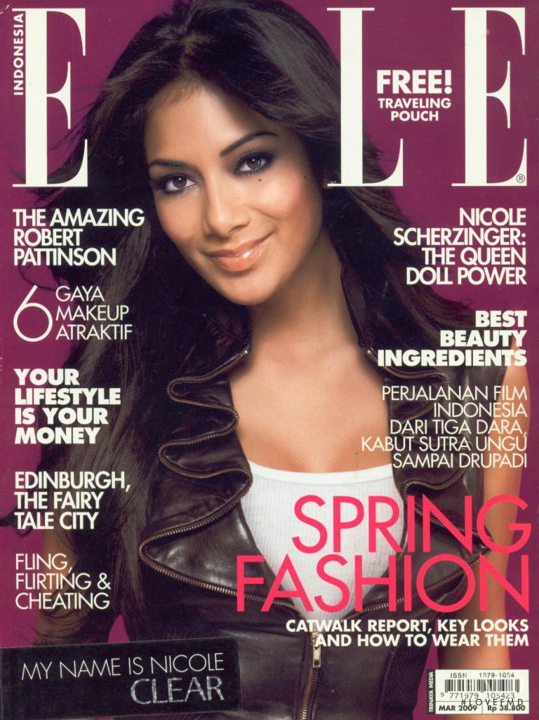 Nicole Scherzinger featured on the Elle Indonesia cover from March 2009
