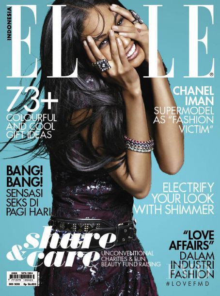 Chanel Iman featured on the Elle Indonesia cover from December 2010