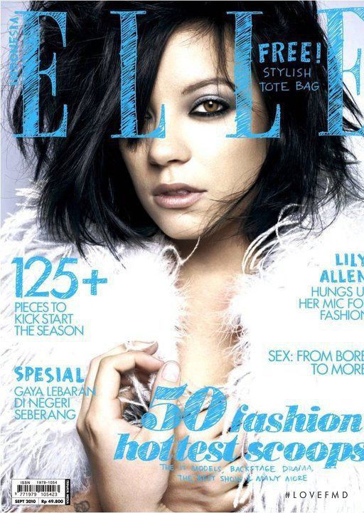 Lily Allen featured on the Elle Indonesia cover from September 2010