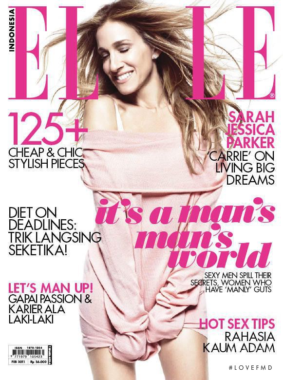 Sarah Jessica Parker featured on the Elle Indonesia cover from February 2011
