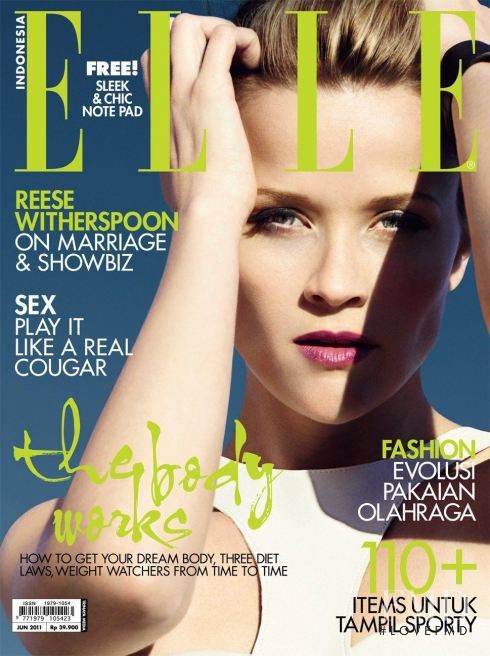 Reese Witherspoon featured on the Elle Indonesia cover from June 2011
