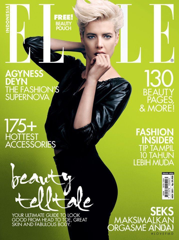 Agyness Deyn featured on the Elle Indonesia cover from November 2011