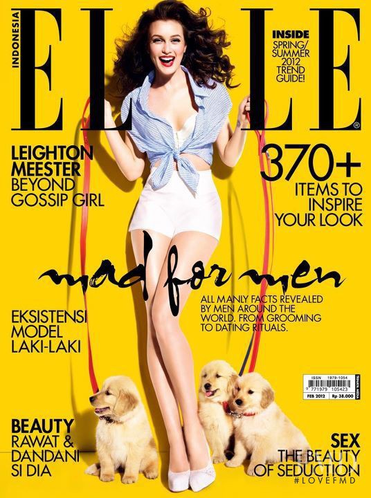 Leighton Meester featured on the Elle Indonesia cover from February 2012