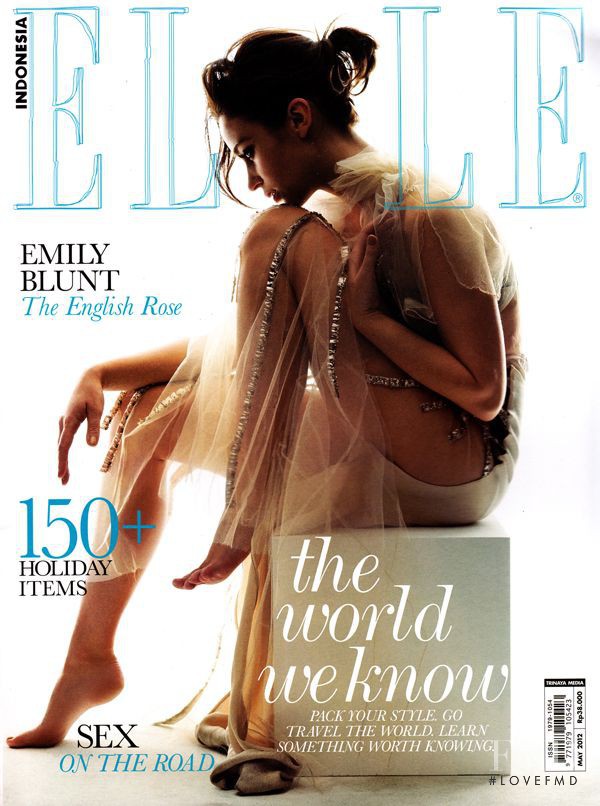 Emily Blunt featured on the Elle Indonesia cover from May 2012