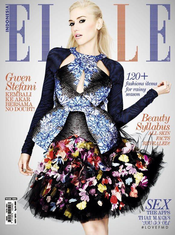 Gwen Stefani featured on the Elle Indonesia cover from November 2012