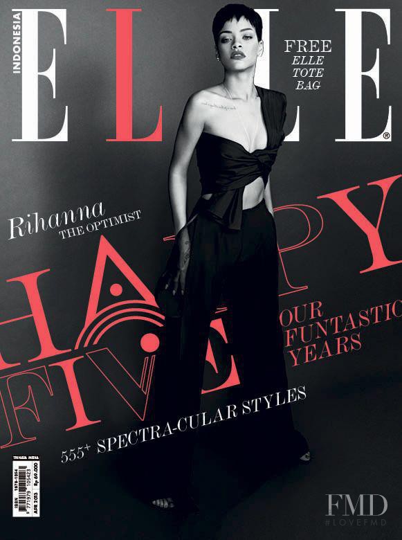 Rihanna featured on the Elle Indonesia cover from April 2013