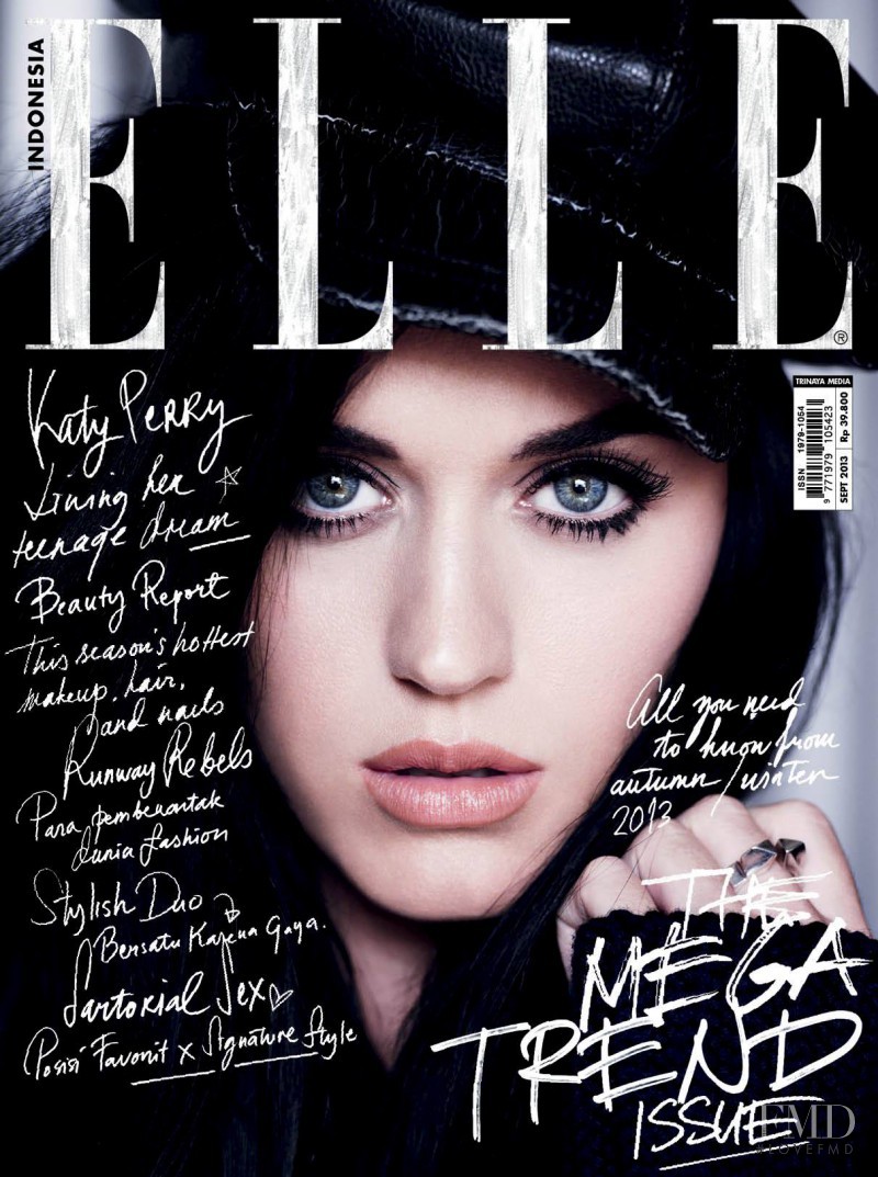 Katy Perry featured on the Elle Indonesia cover from September 2013