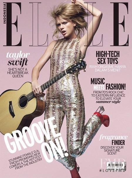 Taylor Swift featured on the Elle Indonesia cover from June 2015