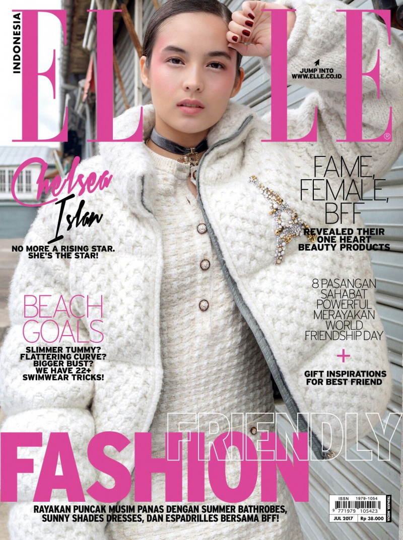 Chelsea Islan featured on the Elle Indonesia cover from July 2017