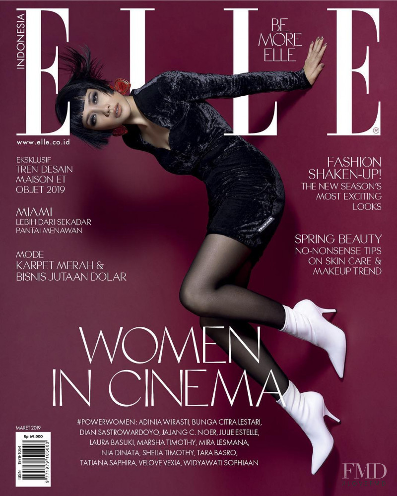 Bunga Citra Lestari featured on the Elle Indonesia cover from March 2019