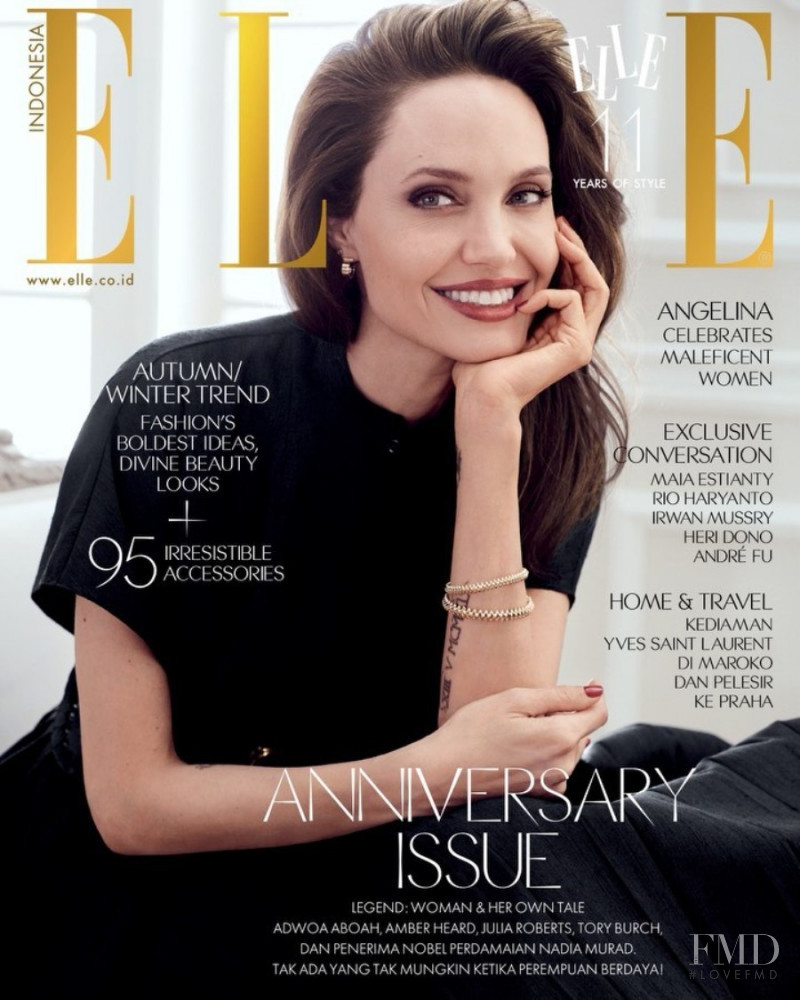 Angelina Jolie featured on the Elle Indonesia cover from September 2019