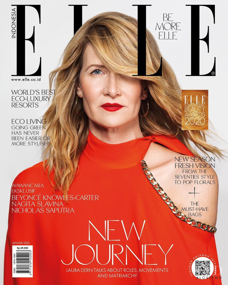 Laura Dern  featured on the Elle Indonesia cover from January 2020