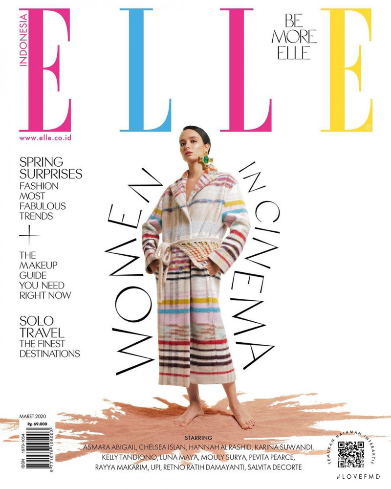 Salvita Decorte featured on the Elle Indonesia cover from March 2020