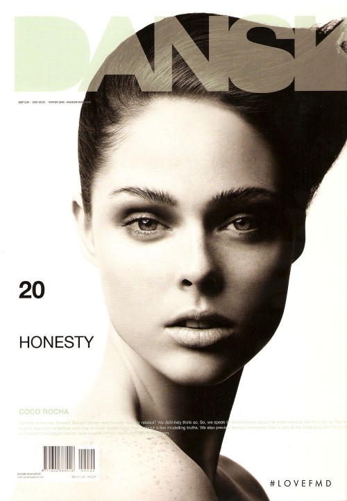Coco Rocha featured on the DANSK cover from November 2008