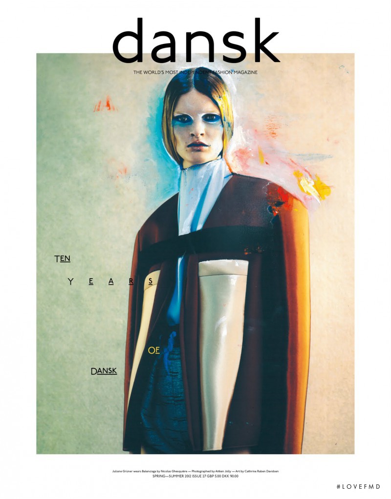 Juliane Grüner featured on the DANSK cover from March 2012