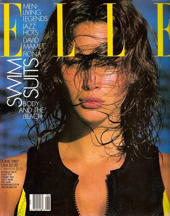 Christy Turlington featured on the Elle USA cover from June 1987