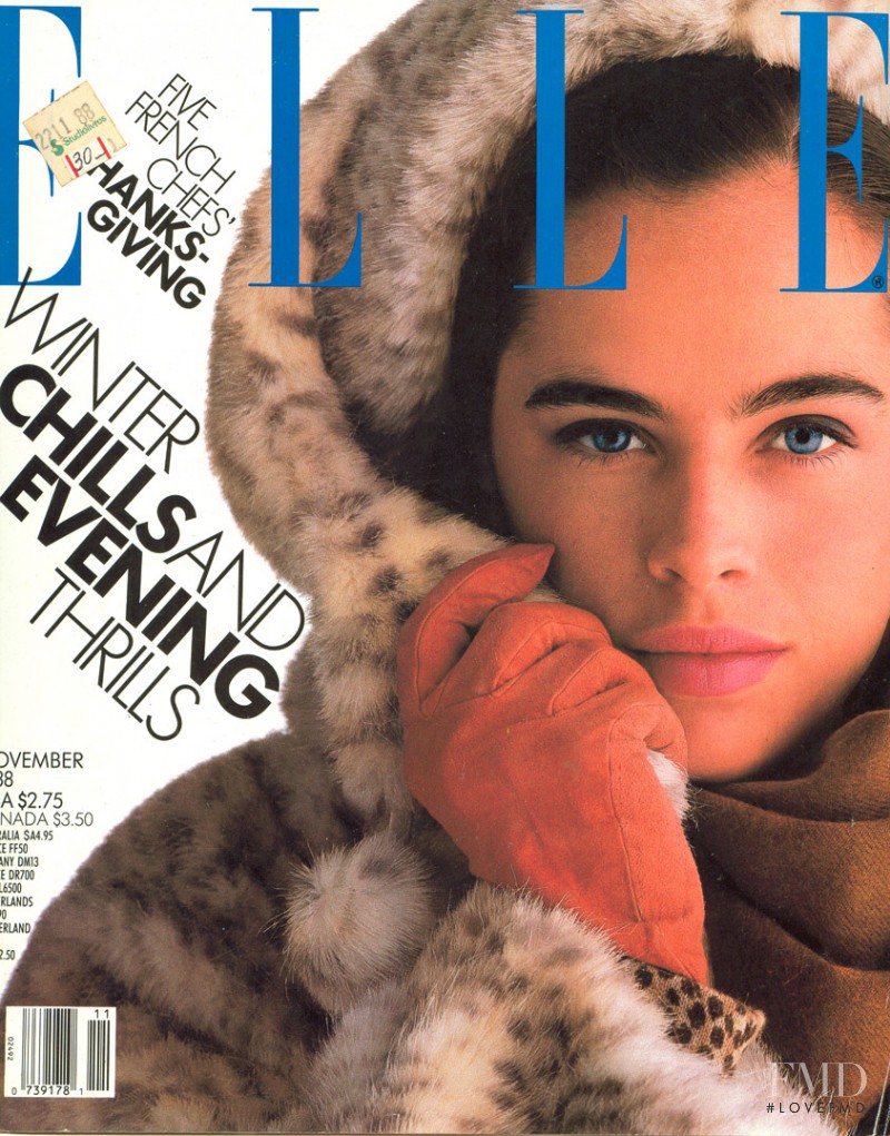 Patty Sylvia featured on the Elle USA cover from November 1988