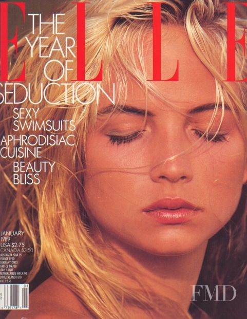 Rachel Williams featured on the Elle USA cover from January 1989