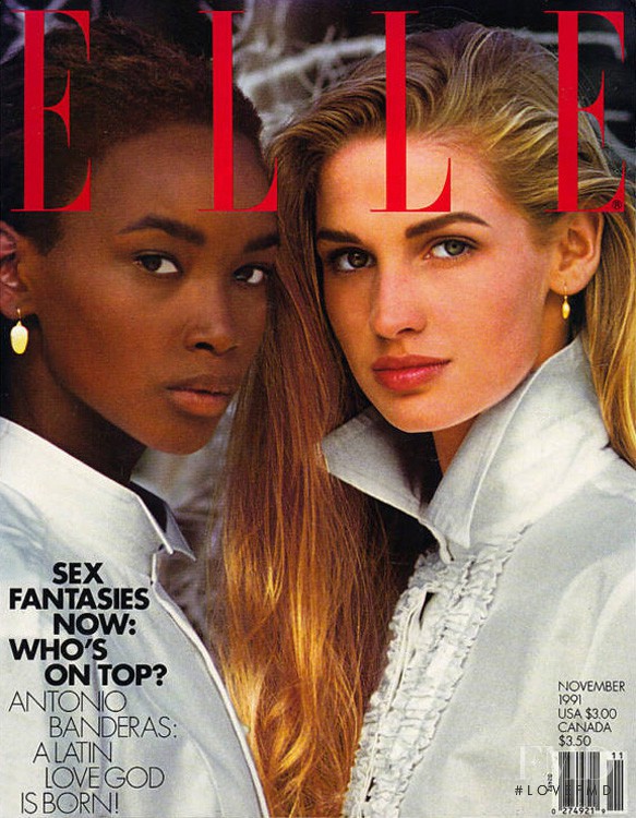 Beverly Peele, Catherine McCord featured on the Elle USA cover from November 1991