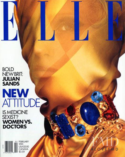 Kim Melander  featured on the Elle USA cover from February 1993