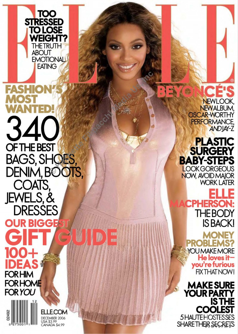 Beyoncé featured on the Elle USA cover from December 2006