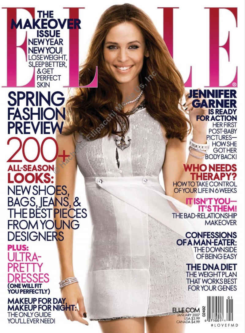 Jennifer Garner featured on the Elle USA cover from January 2007