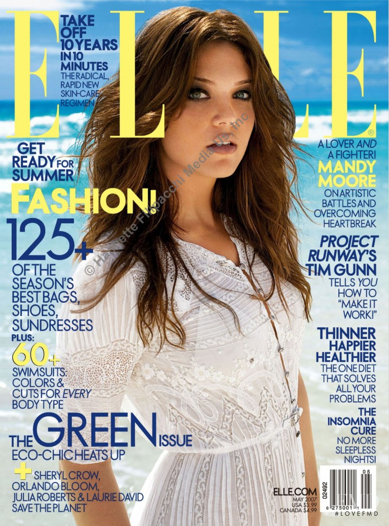 Mandy Moore featured on the Elle USA cover from May 2007