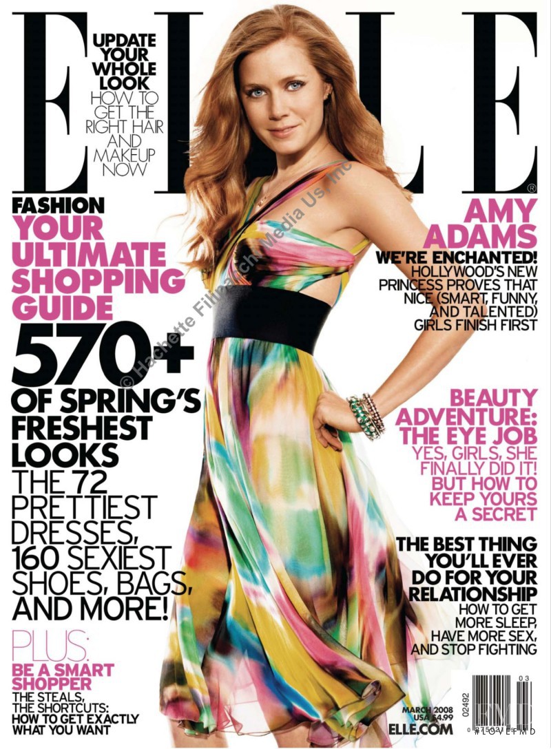 Amy Adams featured on the Elle USA cover from March 2008