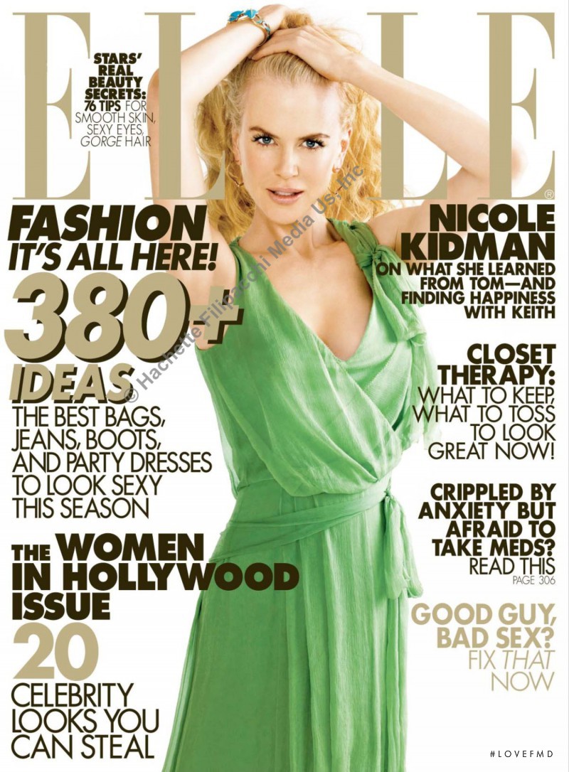 Nicole Kidman featured on the Elle USA cover from November 2008