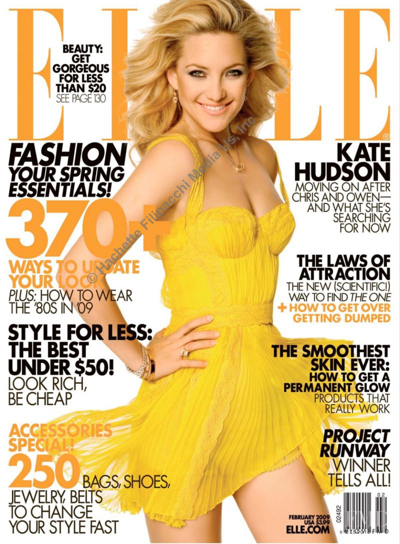 Kate Hudson featured on the Elle USA cover from February 2009
