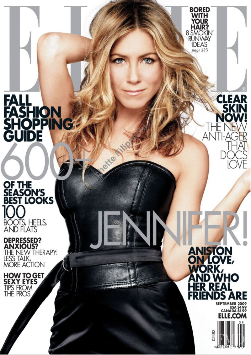 Jennifer Aniston featured on the Elle USA cover from September 2009