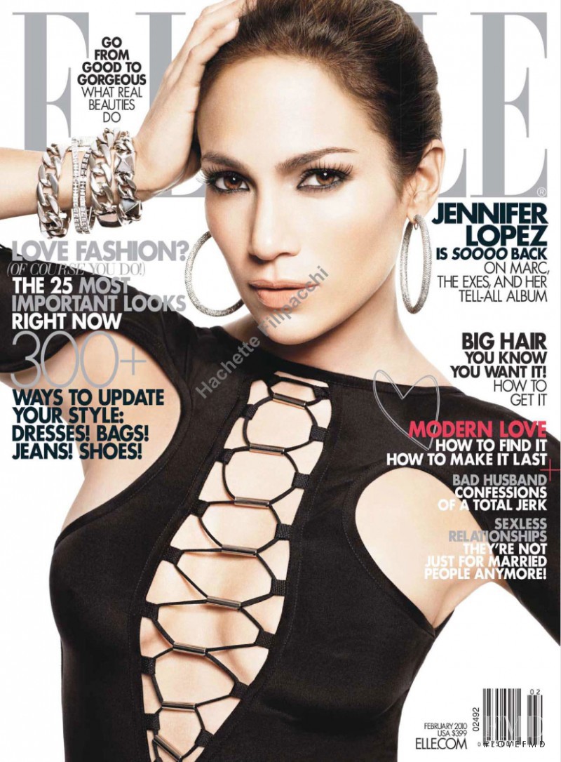 Jennifer Lopez featured on the Elle USA cover from February 2010