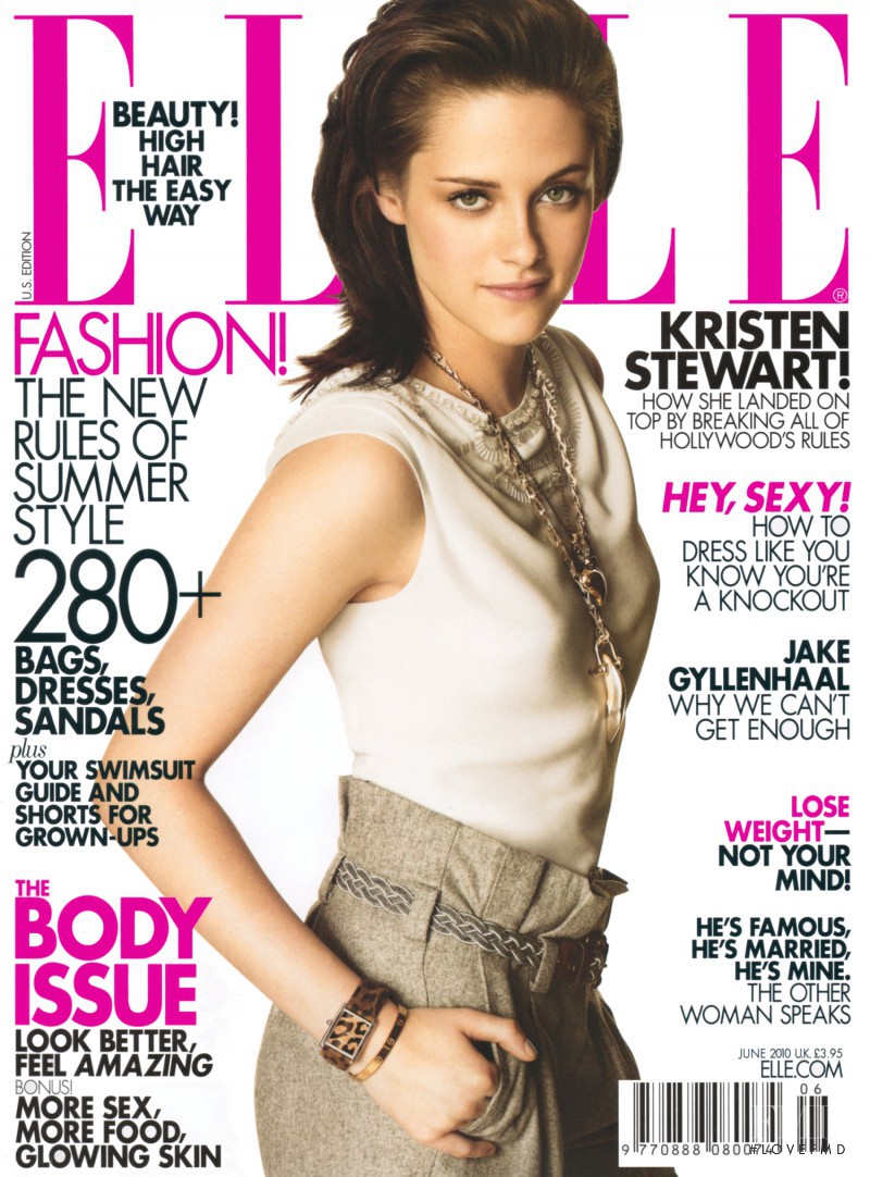 Kristen Stewart featured on the Elle USA cover from June 2010