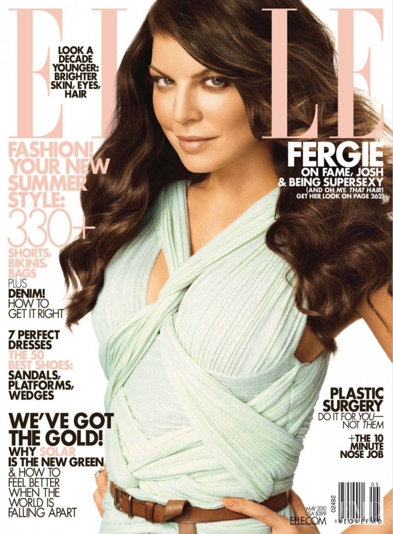 Fergie featured on the Elle USA cover from May 2010