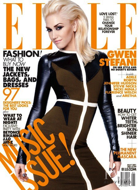 Gwen Stefani featured on the Elle USA cover from May 2011