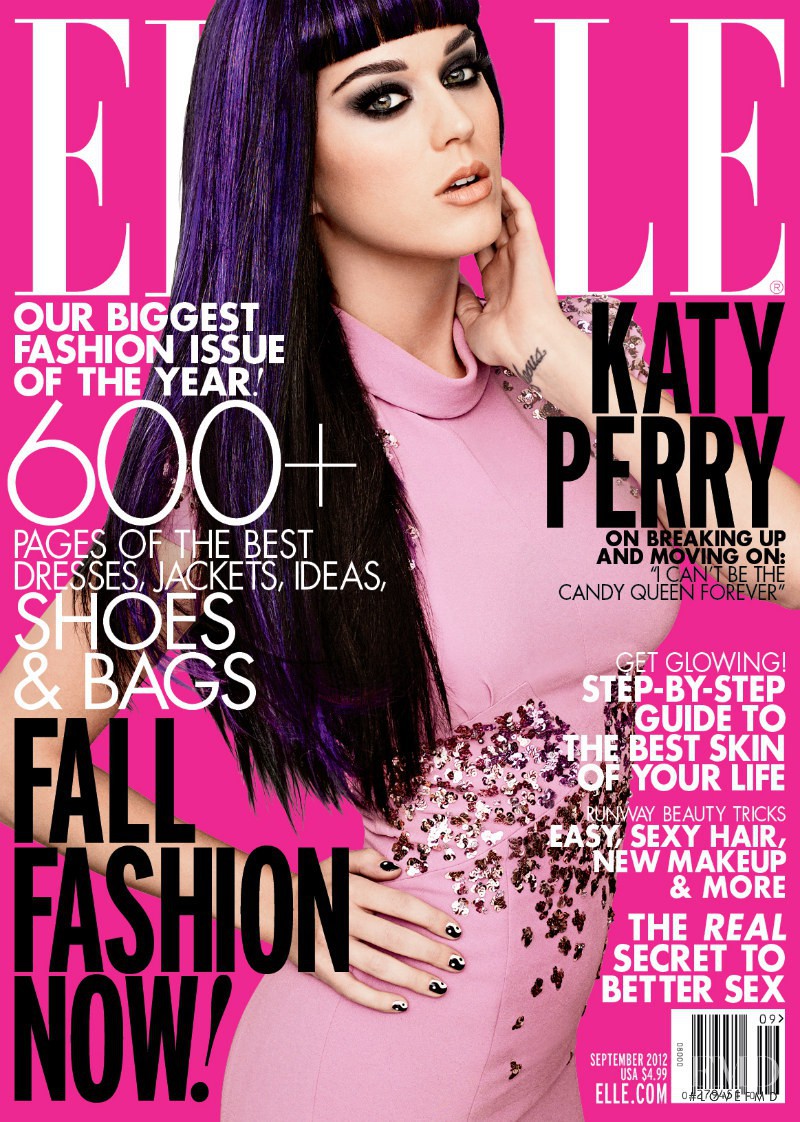 Katy Perry featured on the Elle USA cover from September 2012