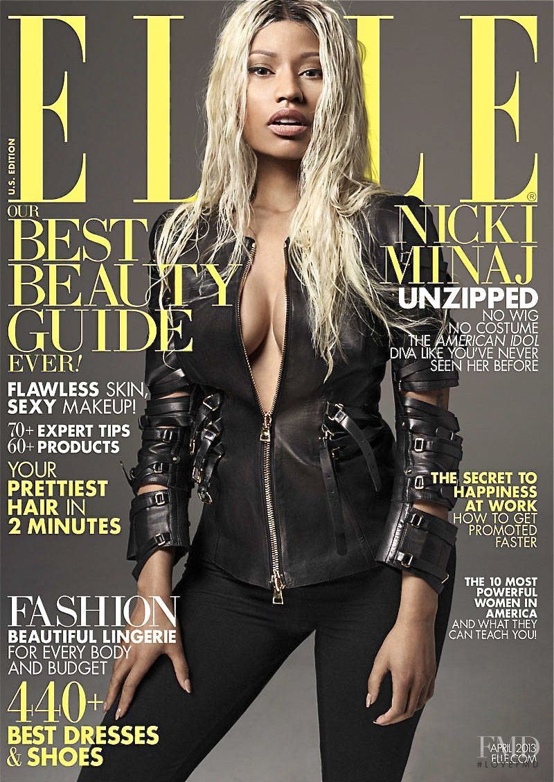 Nicki Minaj featured on the Elle USA cover from April 2013