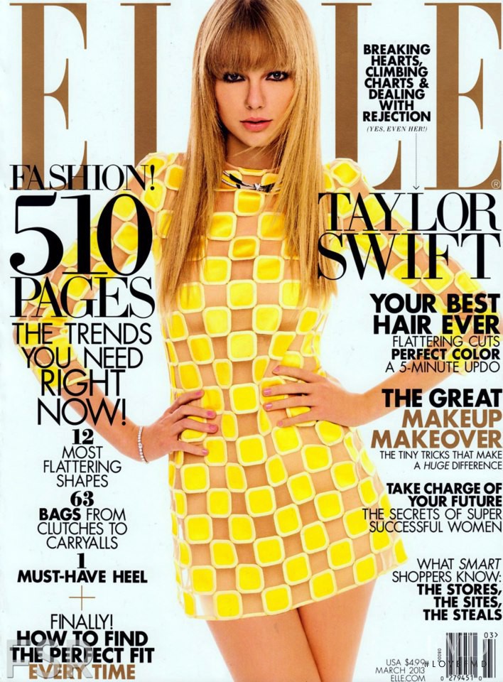 Taylor Swift featured on the Elle USA cover from March 2013