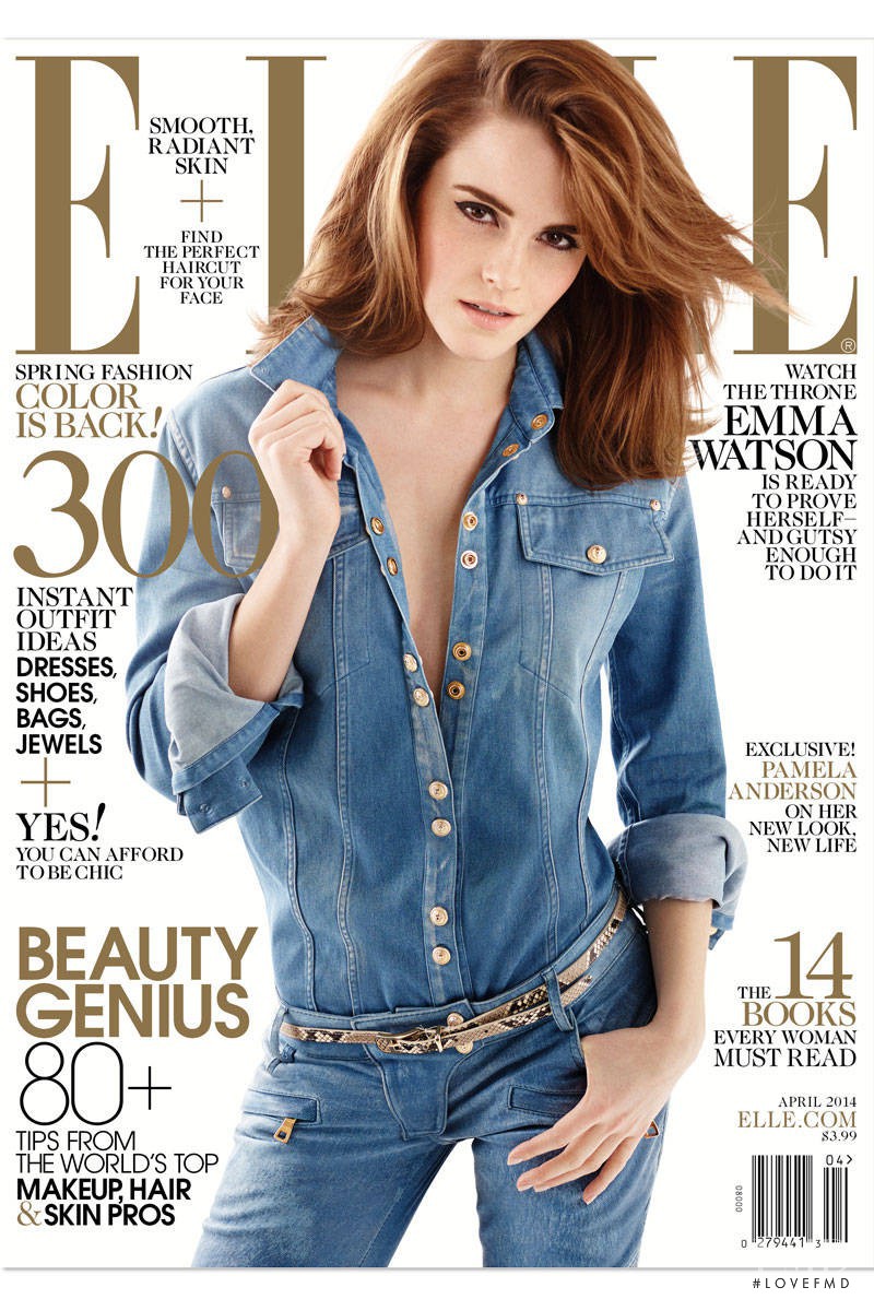 Emma Watson featured on the Elle USA cover from April 2014