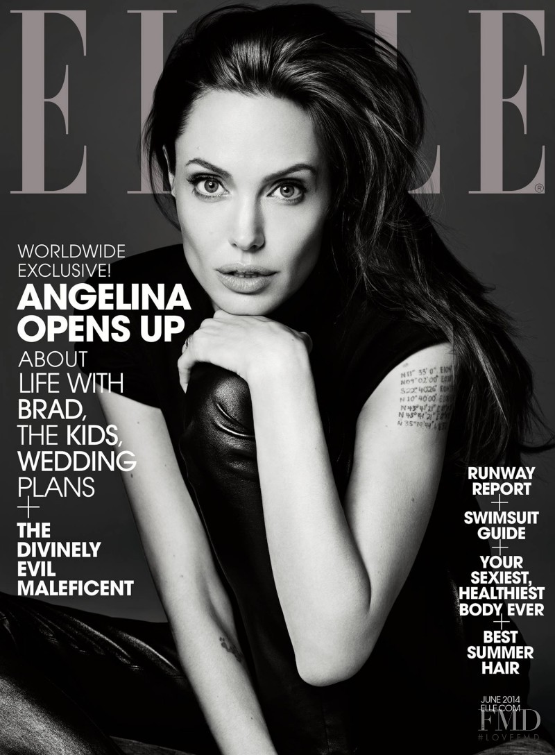 Angelina Jolie featured on the Elle USA cover from June 2014
