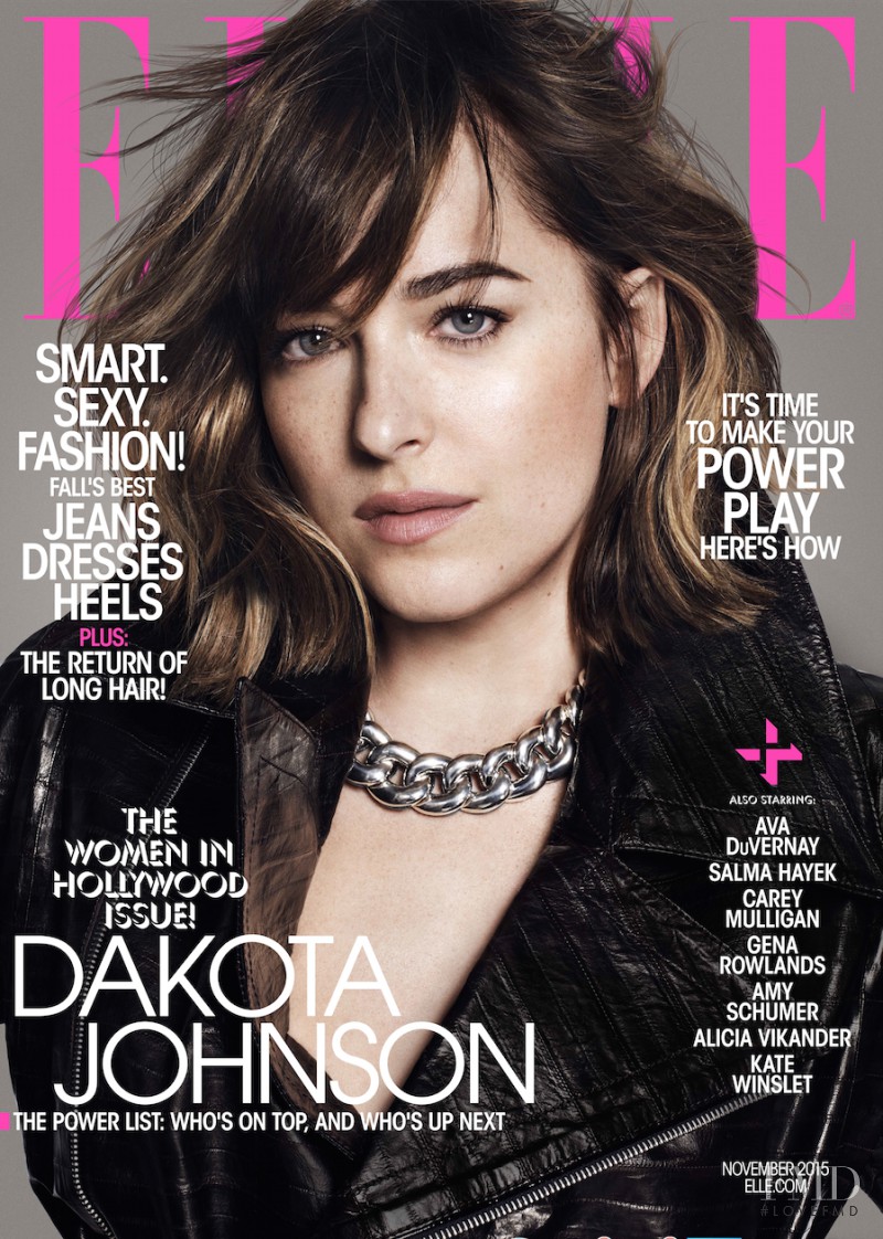 Dakota Johnson featured on the Elle USA cover from November 2015