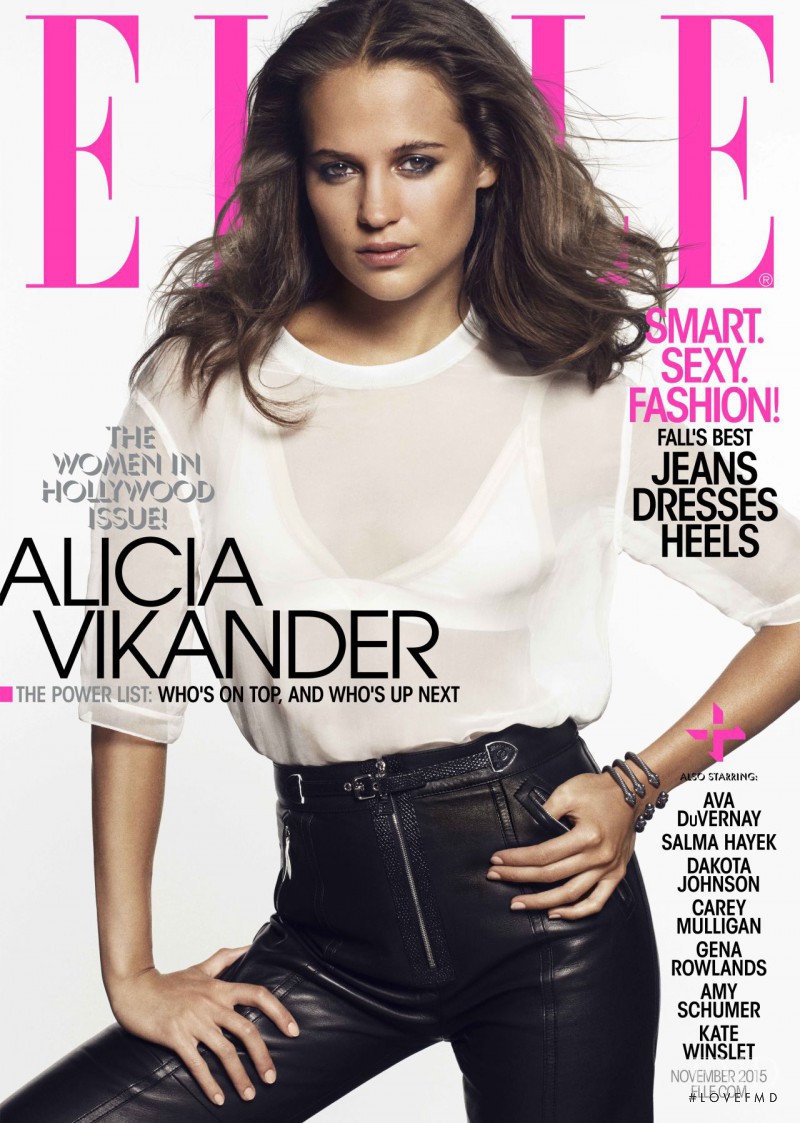 Alicia Vikander
 featured on the Elle USA cover from November 2015