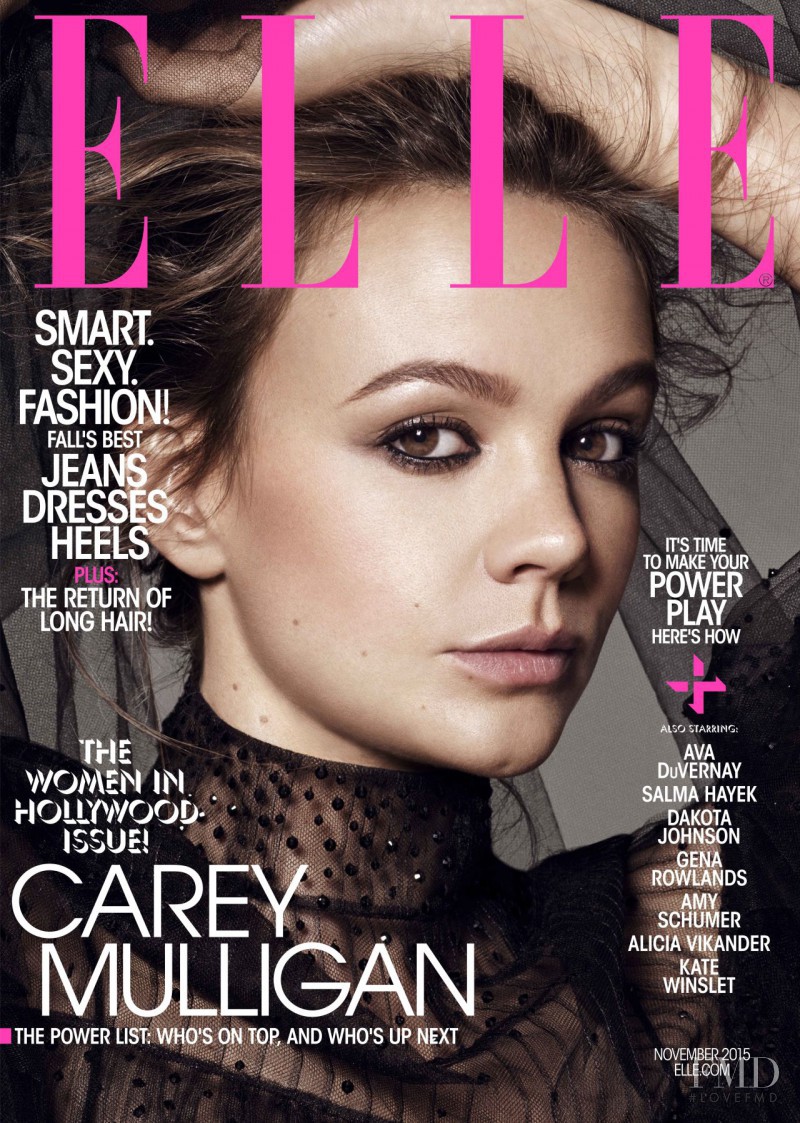 Carey Mulligan
 featured on the Elle USA cover from November 2015