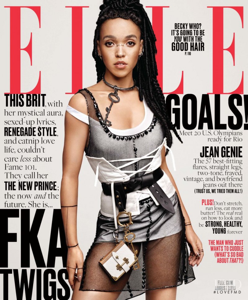 Fka Twigs featured on the Elle USA cover from August 2016