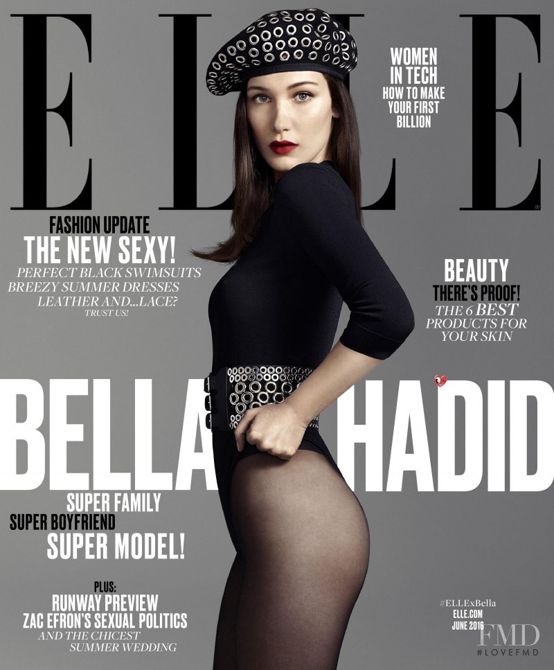 Bella Hadid featured on the Elle USA cover from June 2016